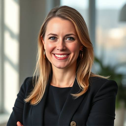 Portrett av Maria Olsen, markedsføringsansvarlig i Fjordside Design